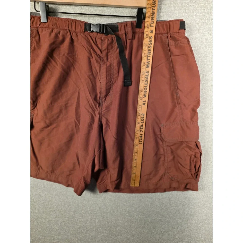 REI Sahara Cargo Shorts Mens XXL Rust Brown Nylon UPF 50+ Hiking Belted 732434